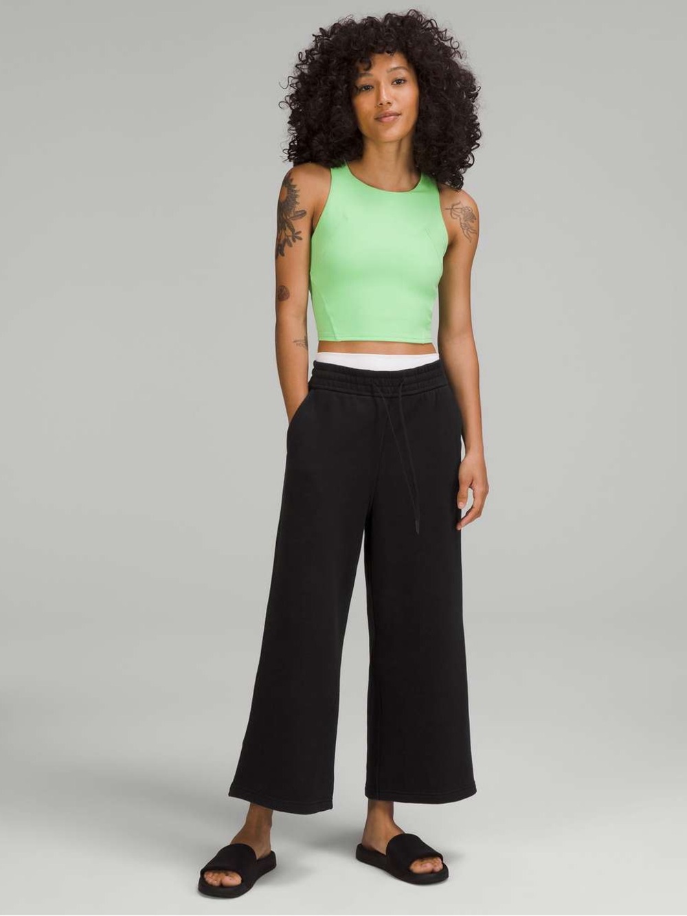 Lululemon Loungeful High-Rise Wide Leg Crop Sweatpants